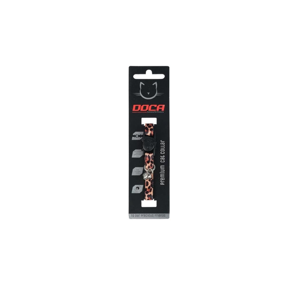 DOCA LEOPAR DESENLİ KEDİ BOYUN TASMASI  1,2 X 18-28 CM