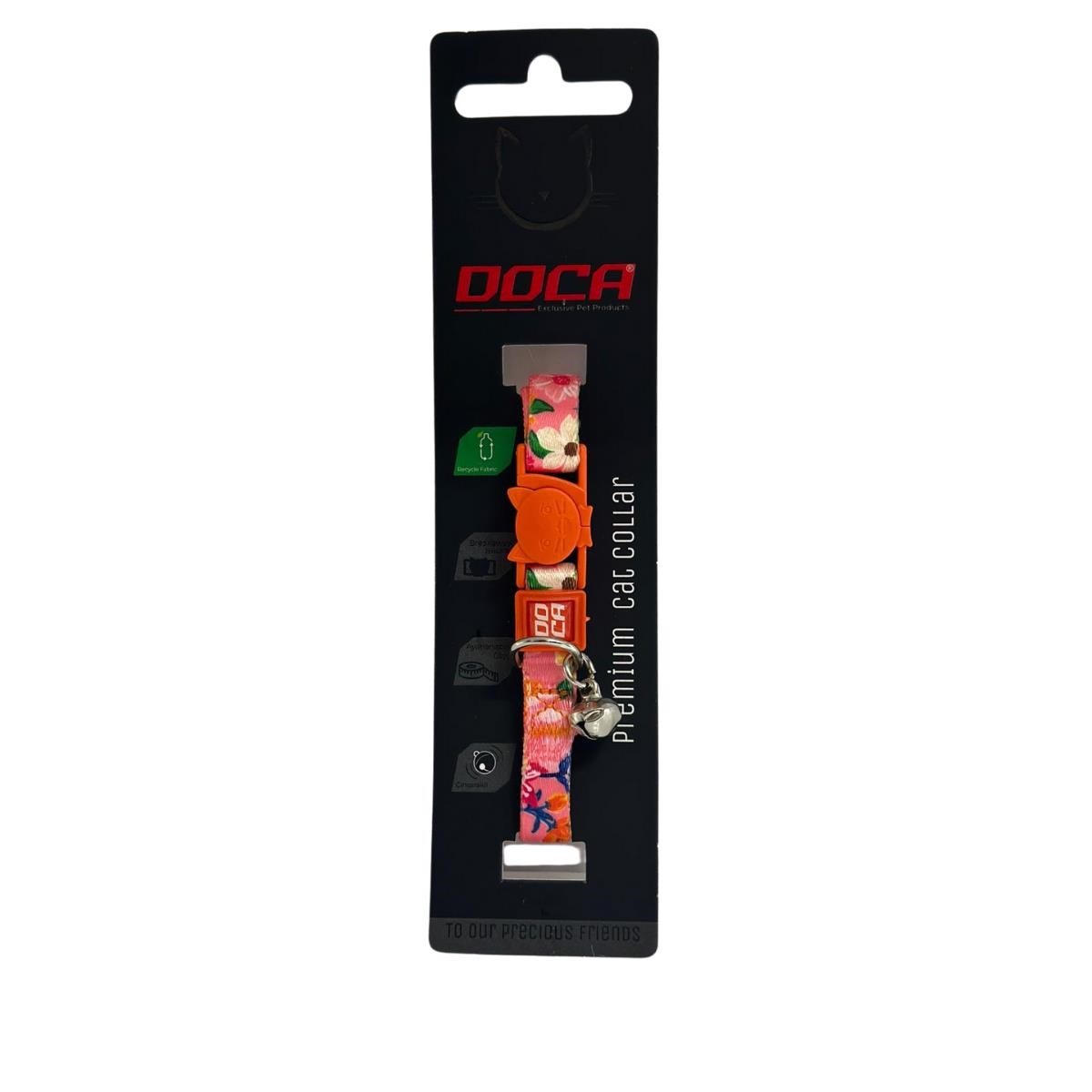Doca Premium Spring Desenli Kedi Boyun Tasması 1,2 x 18-38 Cm