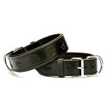 DOGGİE KONFOR DERİ KEMİK DESENLİ BOYUN TASMASI SİYAH 2X35-40CM