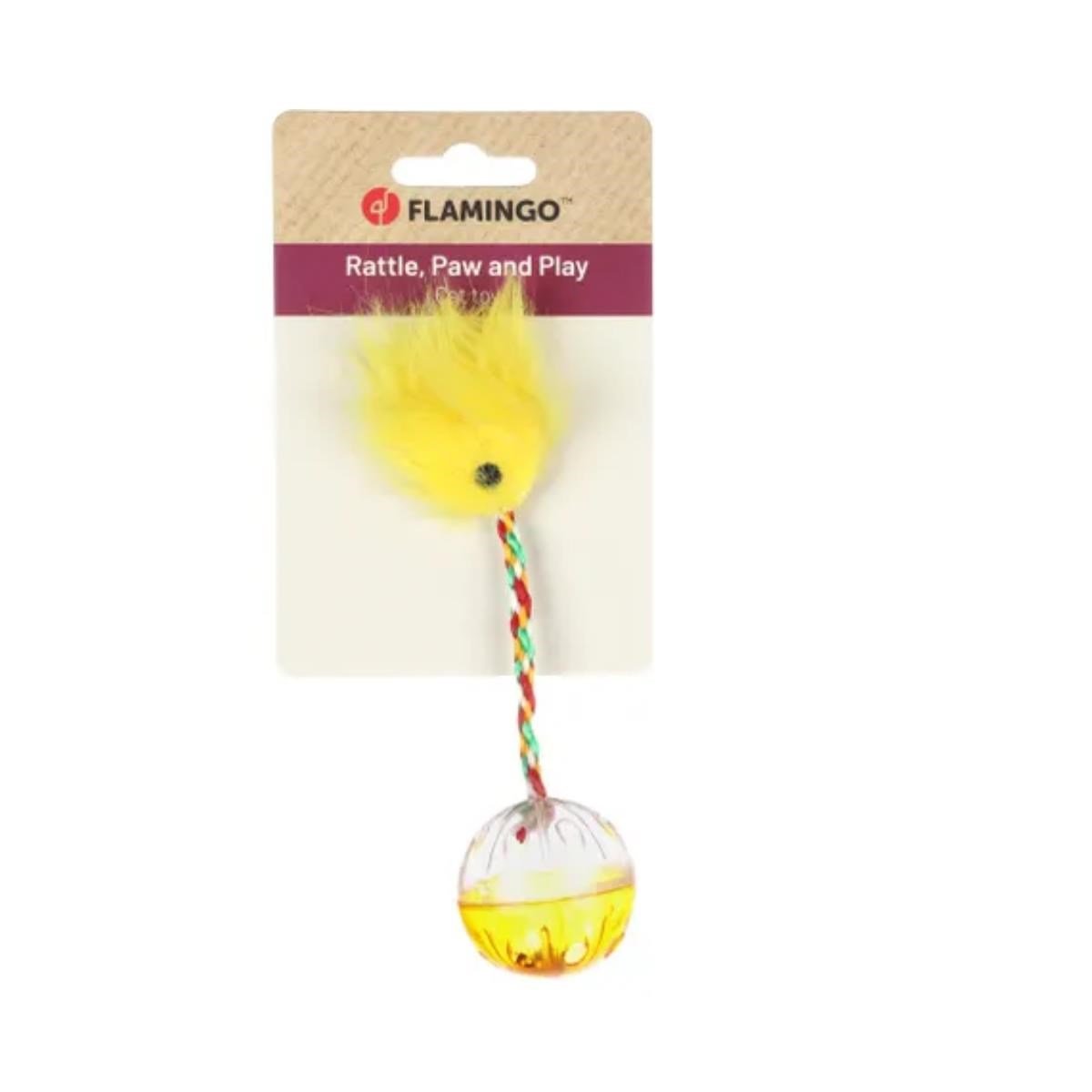 Flamingo Tüylü Top Kedi Oyuncak 
