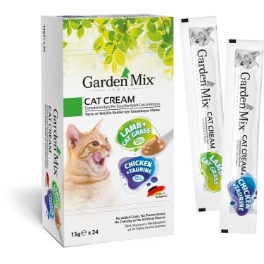 GARDEN MİX KEDİ ÖDÜL KREMASI TAVUKLU KUZULU  XXL 24 X 15 GR