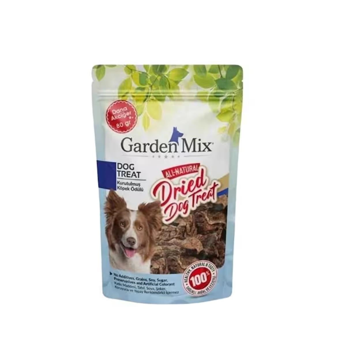 Garden Mix Kurutulmuş Dana Akciğer Köpek Ödül Maması 80 Gr