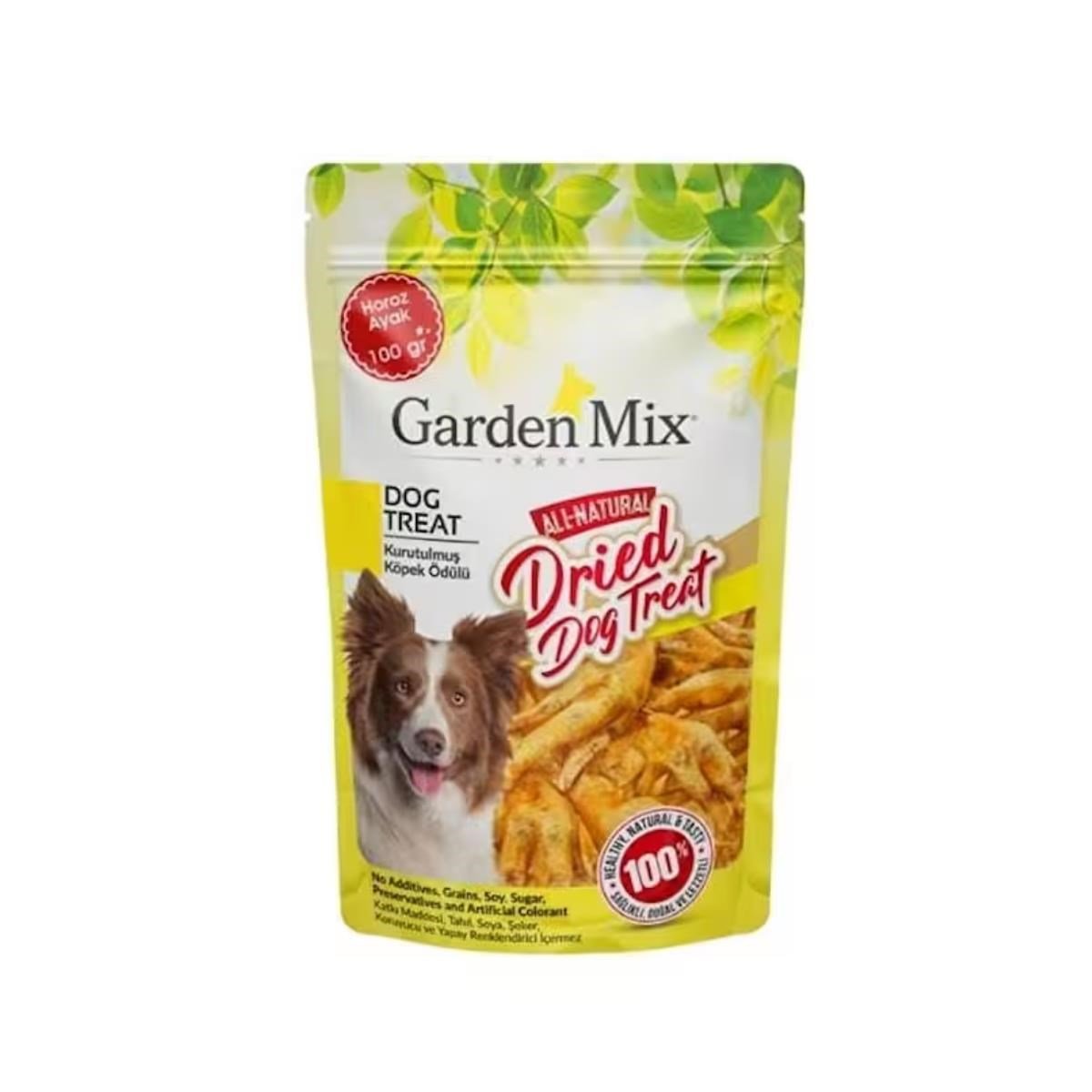 Garden Mix Kurutulmuş Horoz Ayak Köpek Ödül Maması 100 Gr