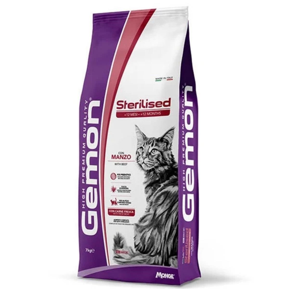 Gemon Sterilised Sığır Etli Kısırlaştırılmış Yetişkin Kedi Maması 7 Kg