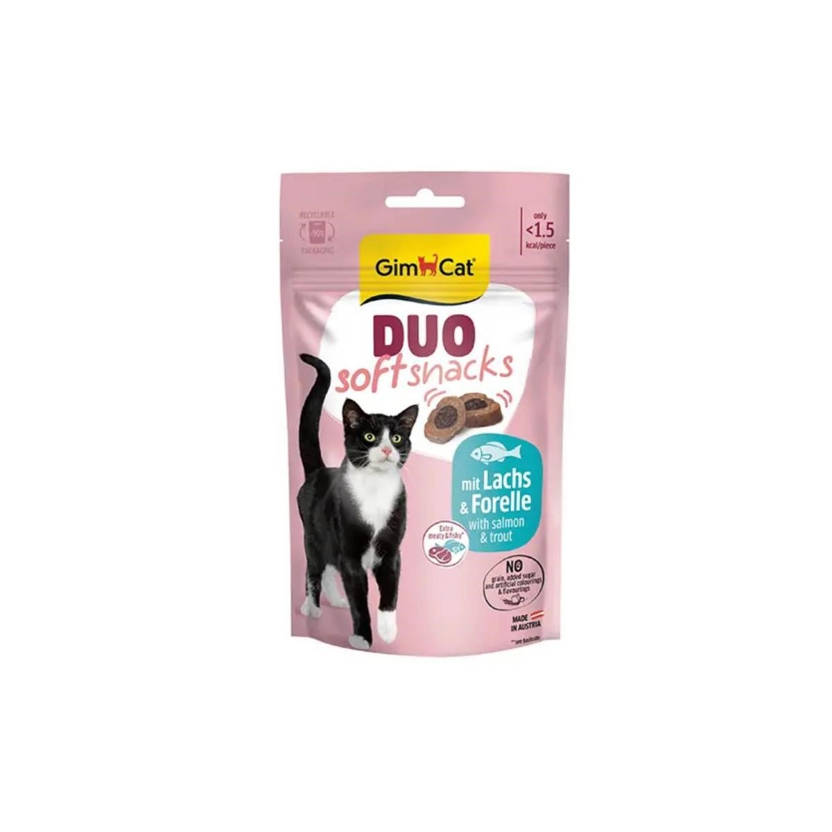 Gimcat Duo Soft Snacks with Salmon Trout Kedi Ödülü 50gr