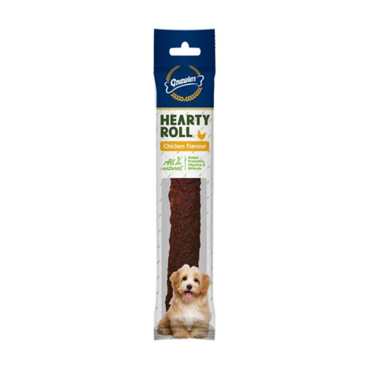 Gnawlers Hearty Roll Doğal Kolajen Tavuklu Köpek Ödül Kemiği 22,5cm 80gr