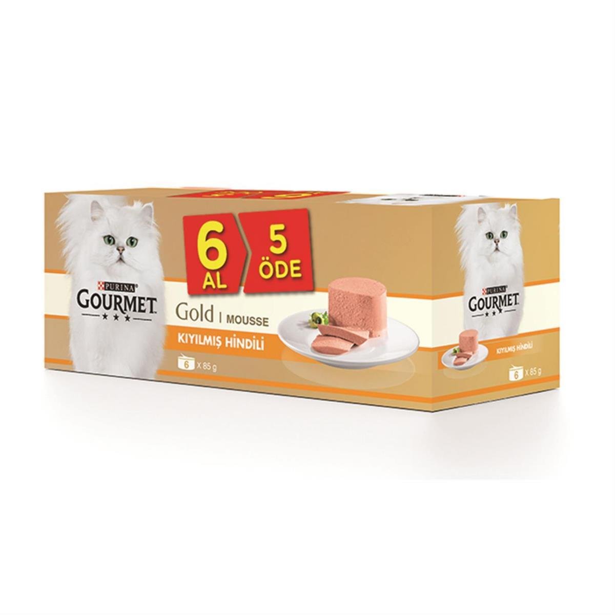Gourmet Kıyılmış Hindi Etli Kedi Konservesi 6 Al 5 Öde 85 Gr