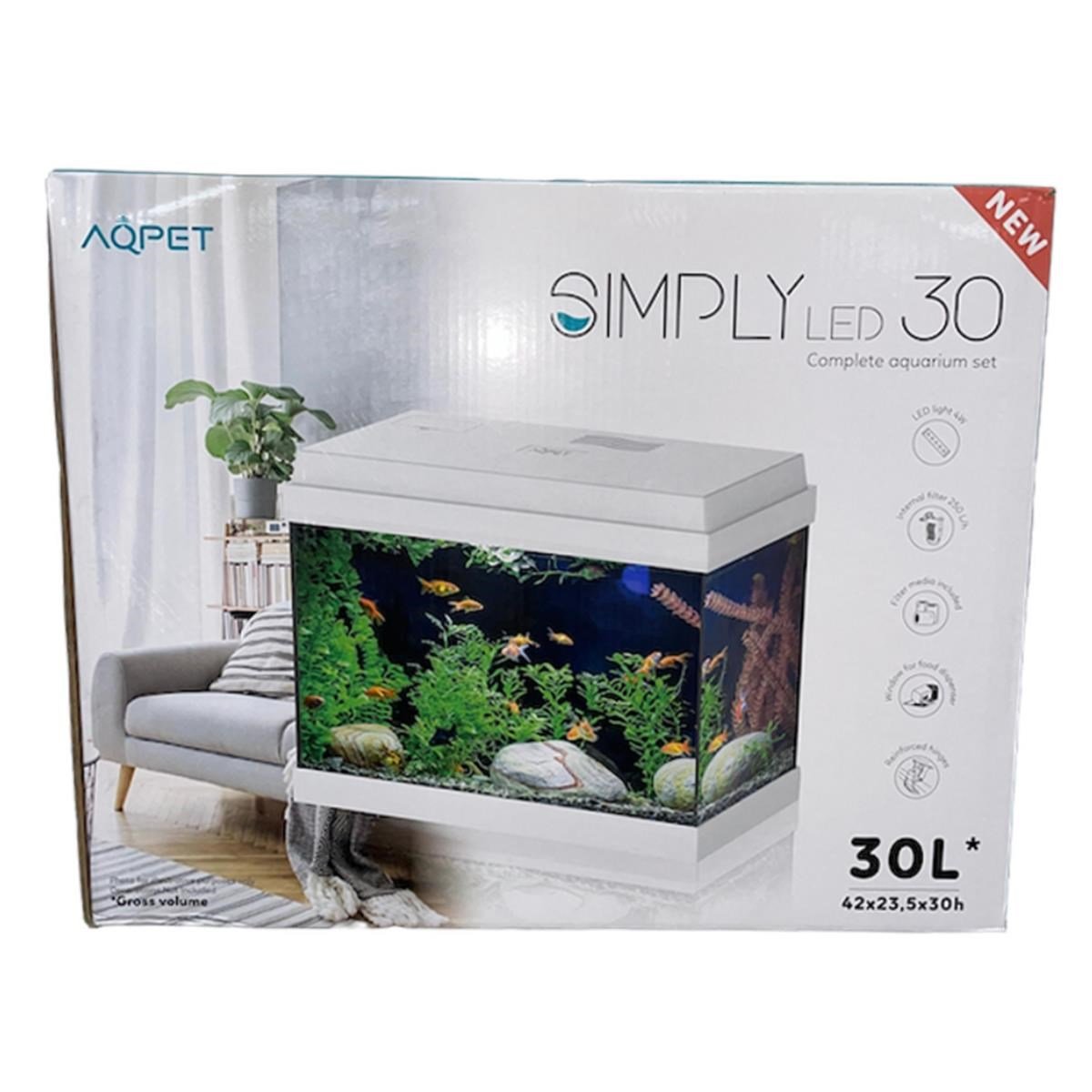 HAQOS SIMPLY LED 30 AKVARYUM 30L BLACK