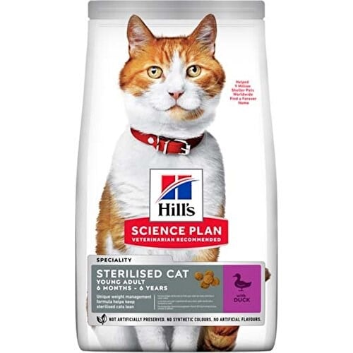 Hill's Sterilised Ördek Etli 1.5 kg Yetişkin Kedi Maması