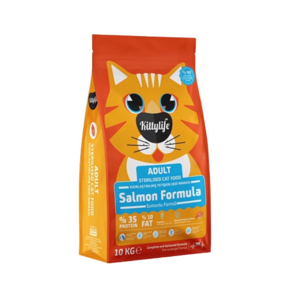 Kitty Life Somonlu Kısırlaştırılmış Kedi Maması 10 Kg