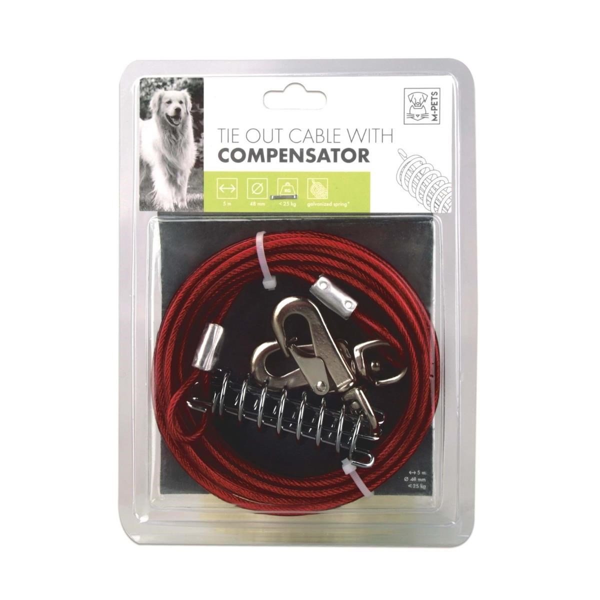 M-PETS COMPENSATOR BAHÇE BAĞLAMA HALATI 5MT/RED