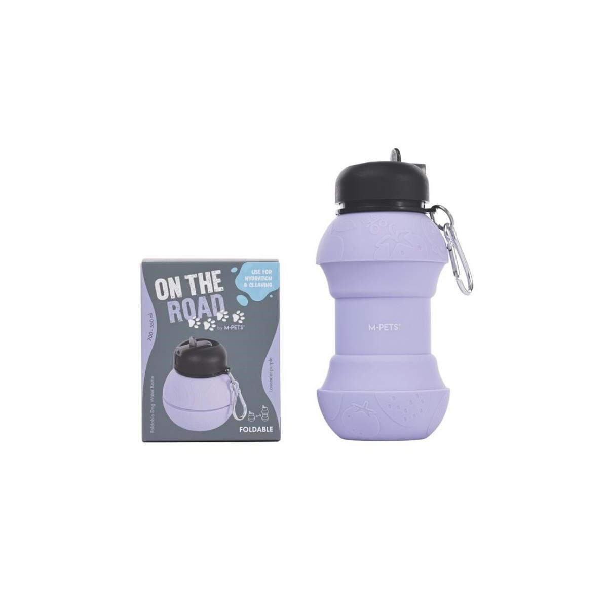 M-PETS ON THE ROAD KATLANABİLEN SEYAHAT SULUĞU 200-550ML PURPLE