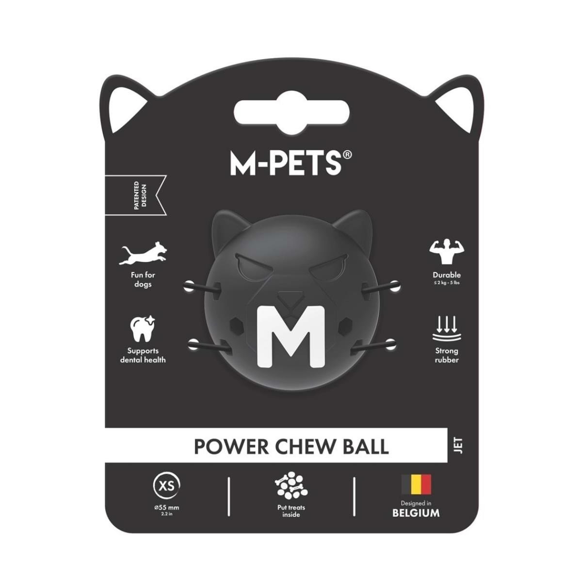 M-PETS POWER CHEW BALL KAUÇUK KÖPEK OYUNCAĞI JET (XS)