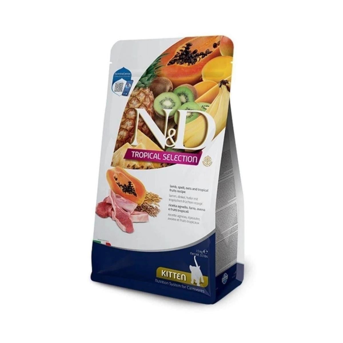 N&D Tropical Selection Kuzu Etli 1.5 kg Yavru Kedi Maması