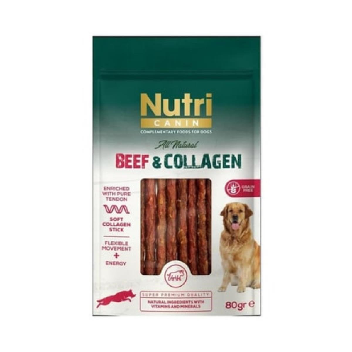 Nutri Canin Biftekli ve Kolajenli Tahılsız Et Ödülü 80 Gr