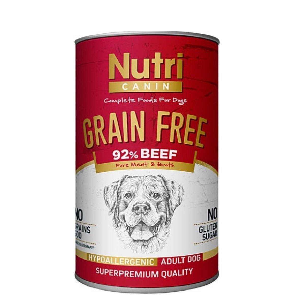 Nutri Canin Biftekli ve Patatesli Tahılsız Köpek Konservesi 400gr