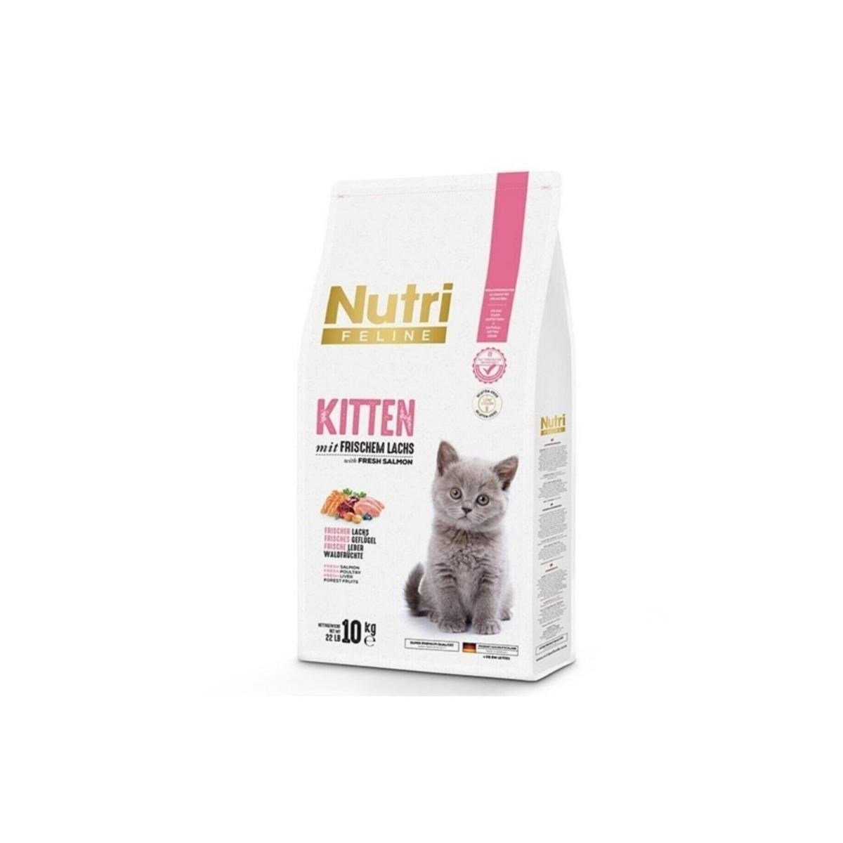Nutri Feline Kitten Somonlu 10 kg Yavru Kedi Maması