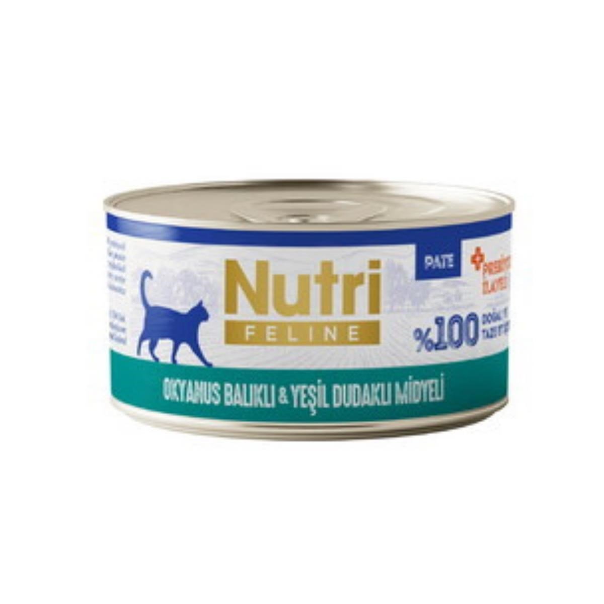 Nutri Feline Okyanus Balıklı Yeşil Dudaklı Midyeli Probiyotikli Yetşkin Kedi Konserves 70 Gr