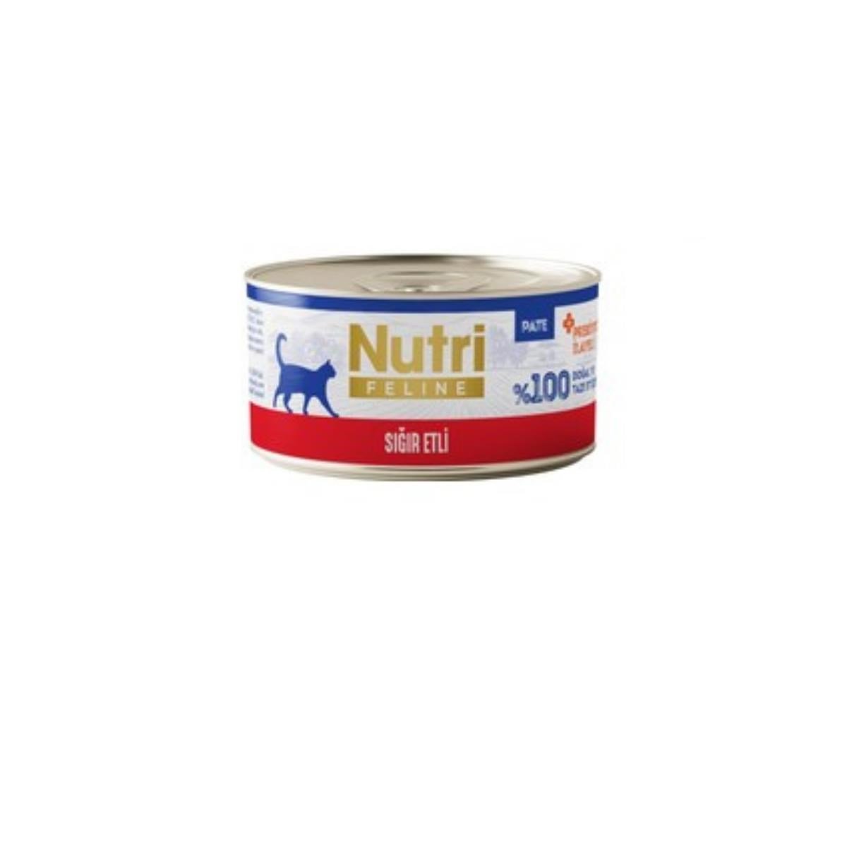 Nutri Feline Sığırlı Probiyotikli Yetişkin Kedi Konservesi 70 Gr