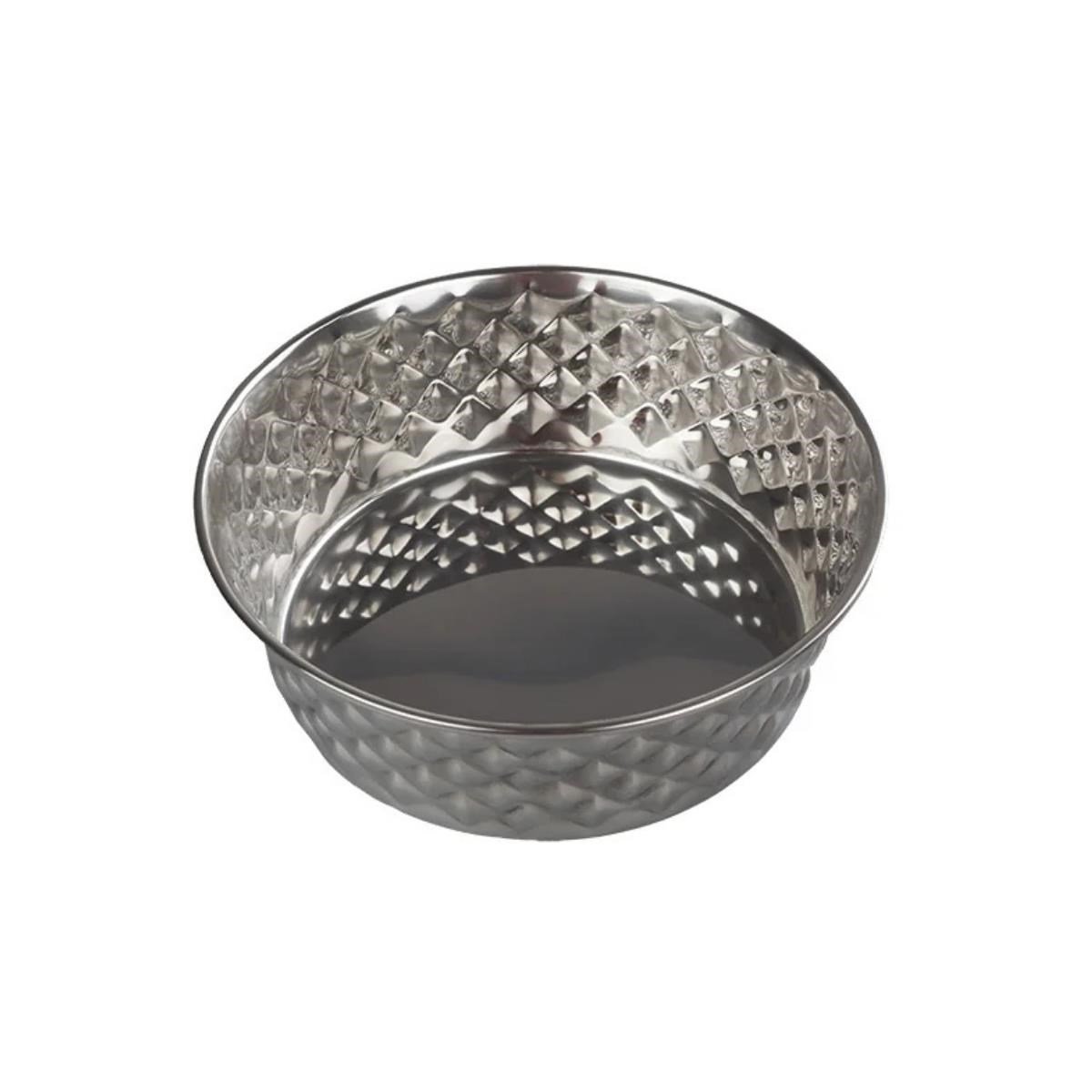 Oripet Elmas Desen Çelik Mama Kabı 21cm