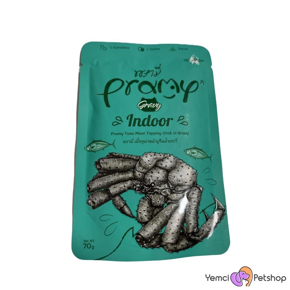PRAMY YENGEÇLİ TON BALIKLI TAMAMLAYICI YETİŞKİN KEDİ MAMASI 70 GR