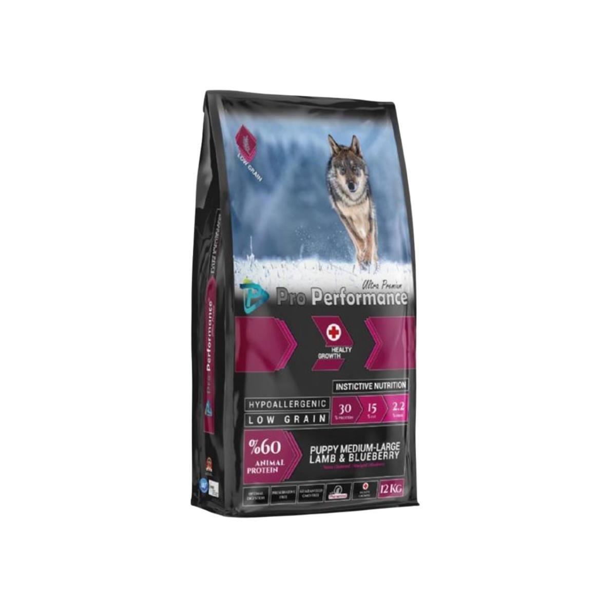 Pro Performance Ultra Premium Kuzulu ve Yaban Mersinli Yavru Köpek Maması 12 Kg