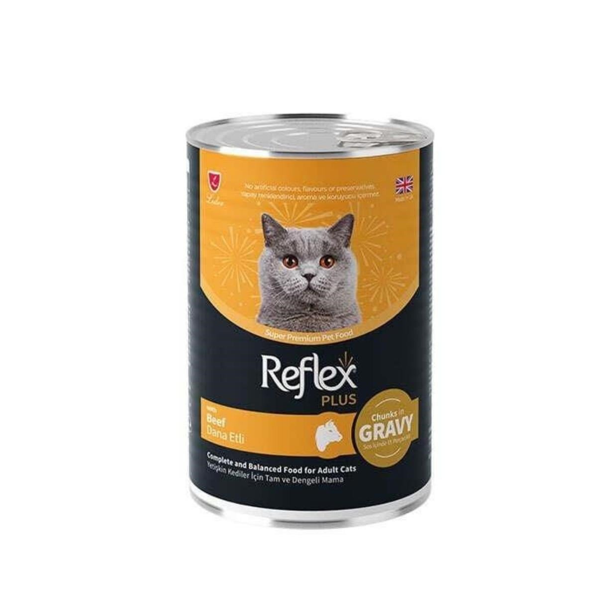 Reflex Plus Dana Etli Sos İçinde Et Parçacıklı Kedi Konservesi 400 Gr