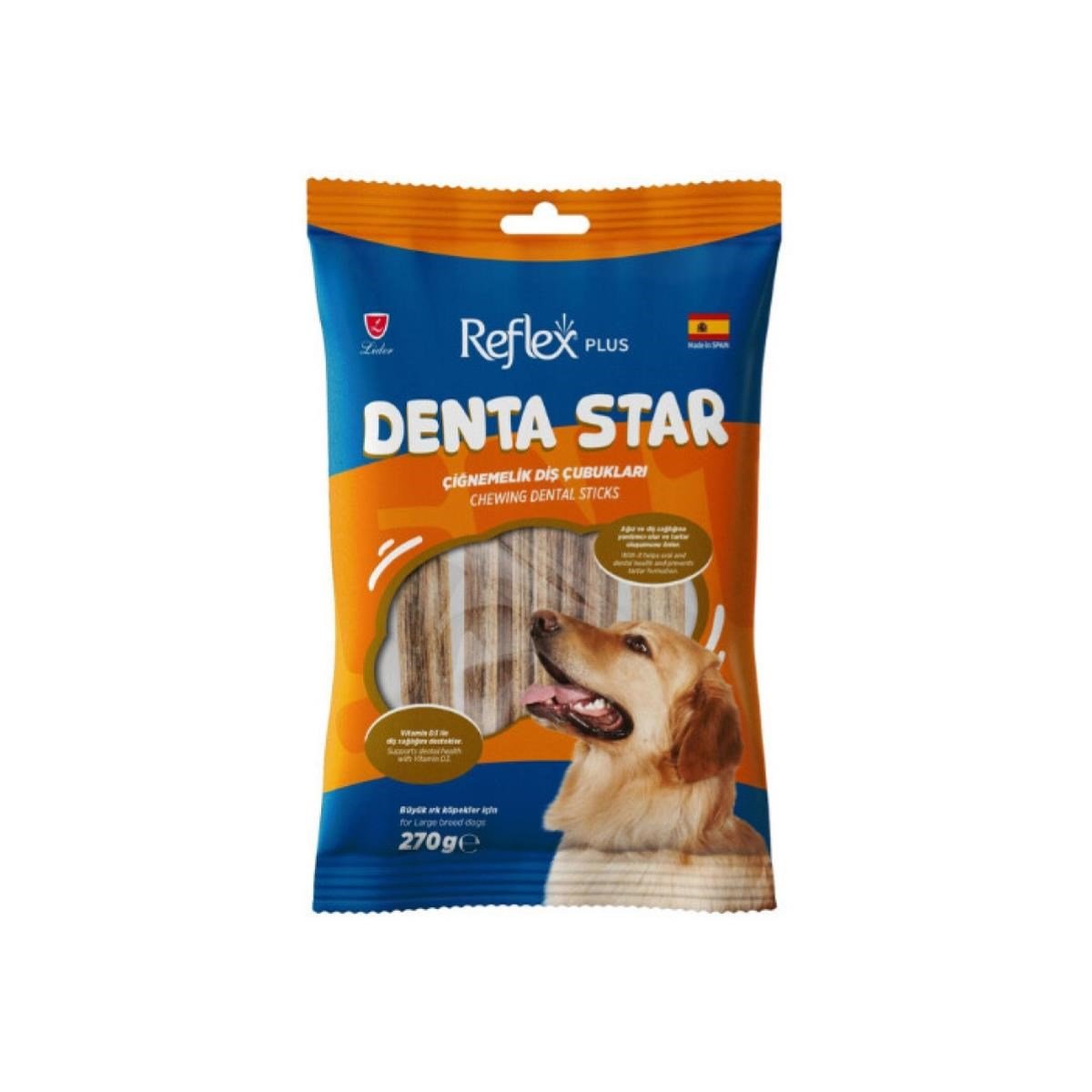 Reflex Plus Denta Star Diş Sağlığı Destekleyici Büyük Irk Köpek Ödül Maması 270gr
