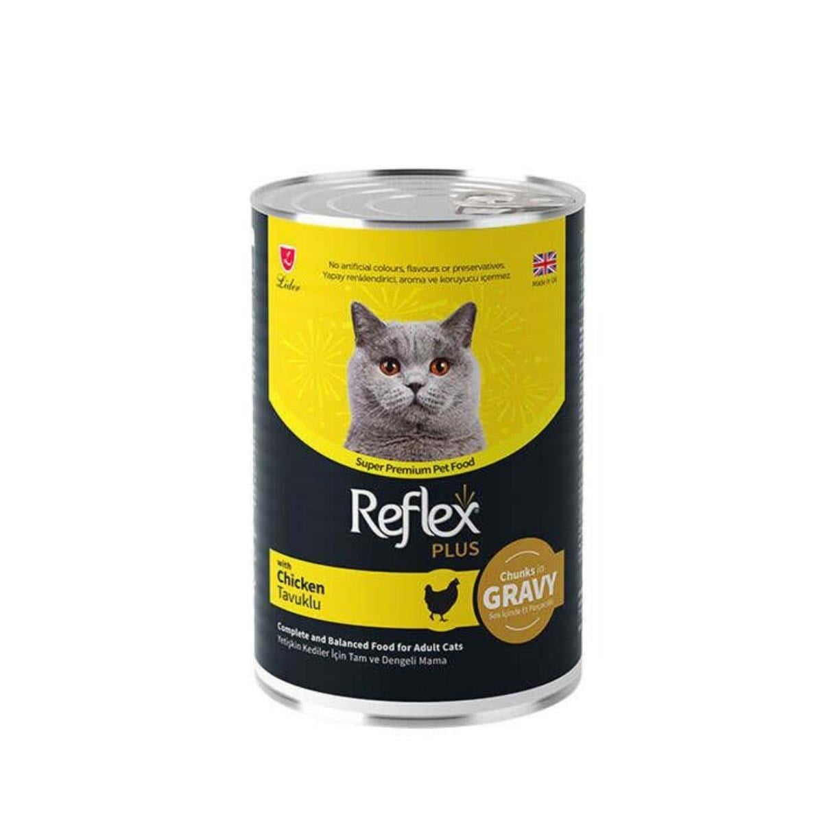 Reflex Plus Et Parçacıklı Tavuklu Yetişkin Kedi Konservesi 400 Gr