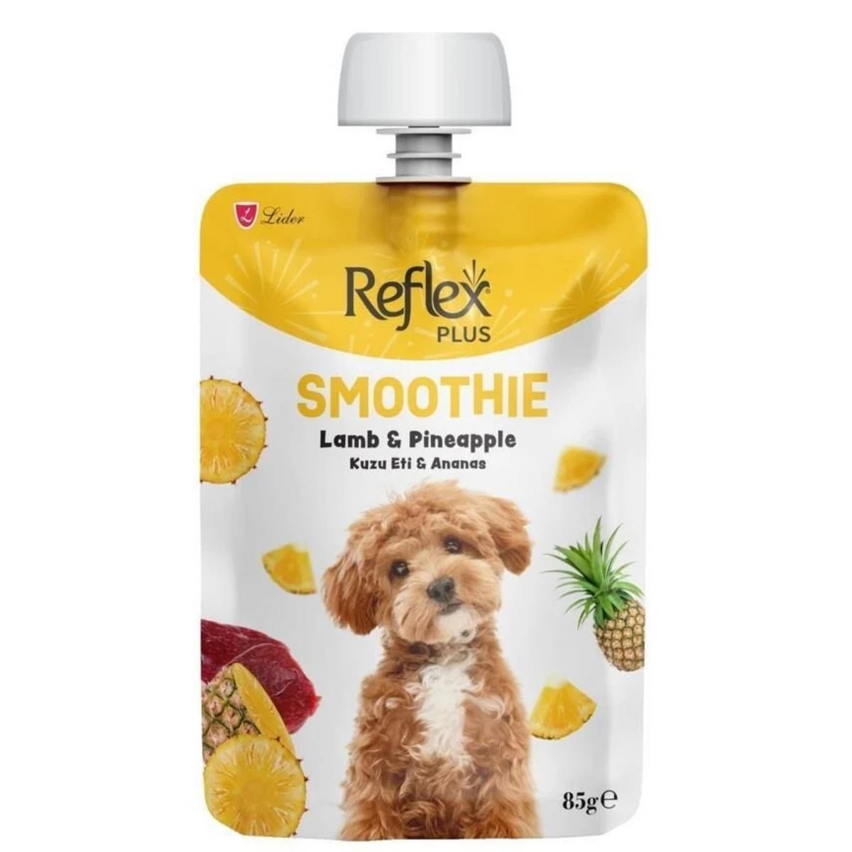 Reflex Plus Smoothie Kuzu Etli ve Ananaslı Sıvı Köpek Ödülü 85gr