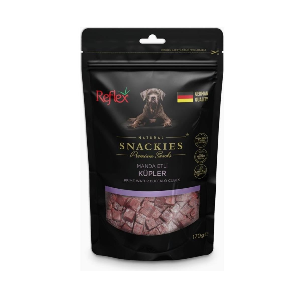 Reflex Snackies Manda Etli Küp Kurutulmuş Et Köpek Ödülü 170gr