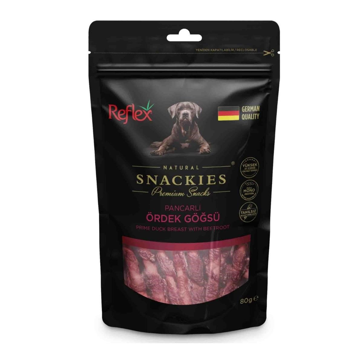 Reflex Snackies Pancarlı Ördek Göğsü Köpek Ödül Maması 80gr