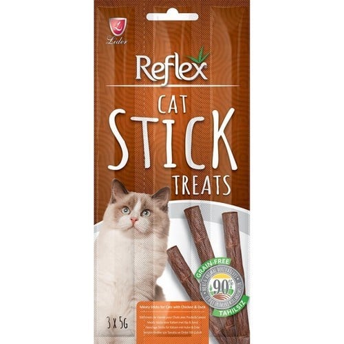 REFLEX TAVUKLU VE ÖRDEKLİ KEDİ STİCK 3 X 5 GR