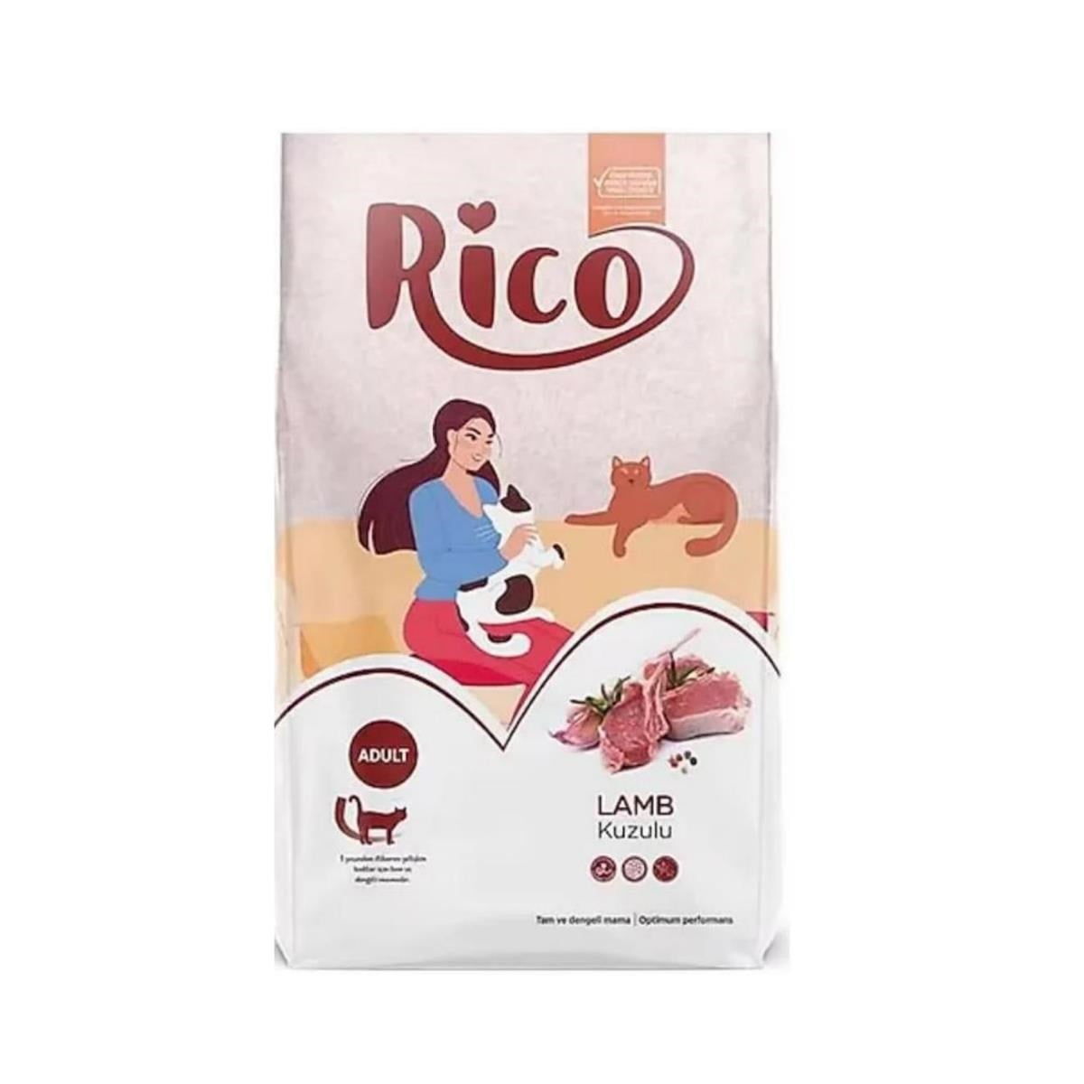 Rico Kuzu Etli Yetişkin Kedi Maması 15 Kg