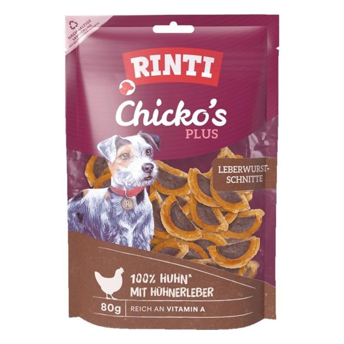 Rinti Chicko Plus Ciğerli Et Dilimleri Köpek Ödülü 80 Gr