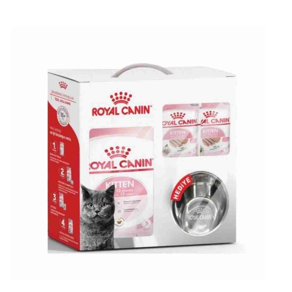 Royal Canin Kitten 2 Kg + 6 Adet Yaş Mama + 8 Oz. Mama Tası (Premia Bundle)