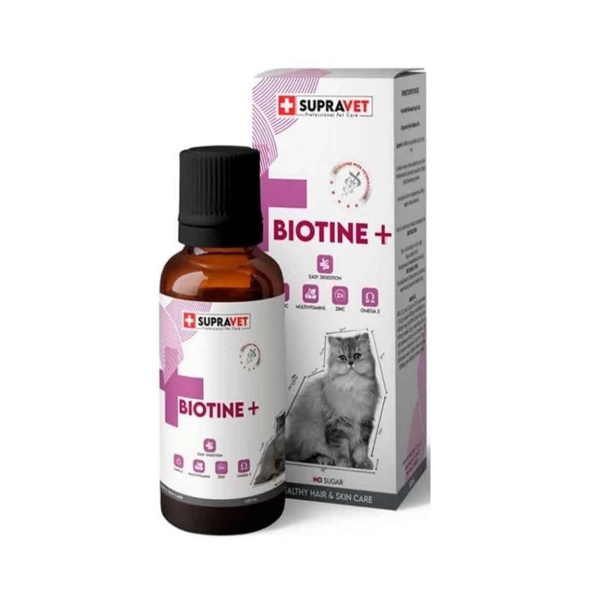 Supravet Biotine Kediler İçin Tüy Sağlığı Multi Vitamin Damlası 100 ml
