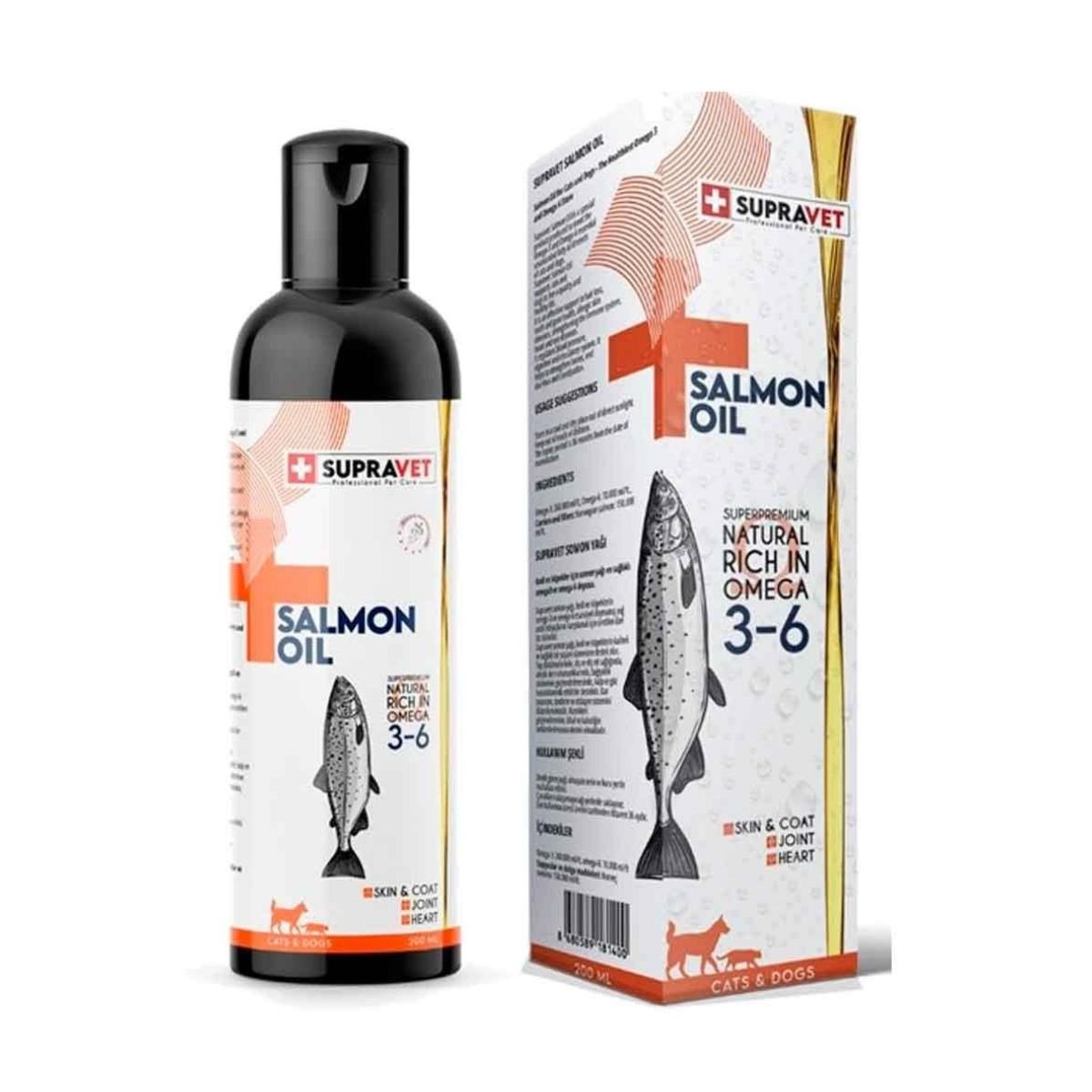 Supravet Salmon Oil Kedi ve Köpek İçin Doğal Norveç Somon Yağı 200 ML
