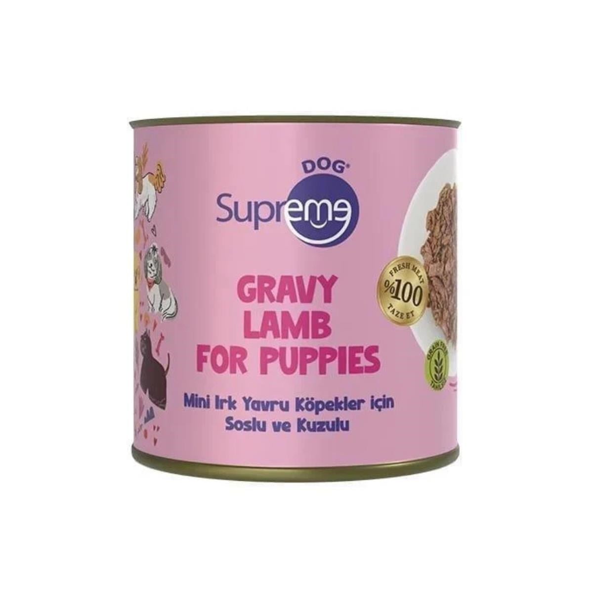 Supreme Soslu Ve Kuzulu Mini Irk Yavru Köpek Konservesi 200 Gr