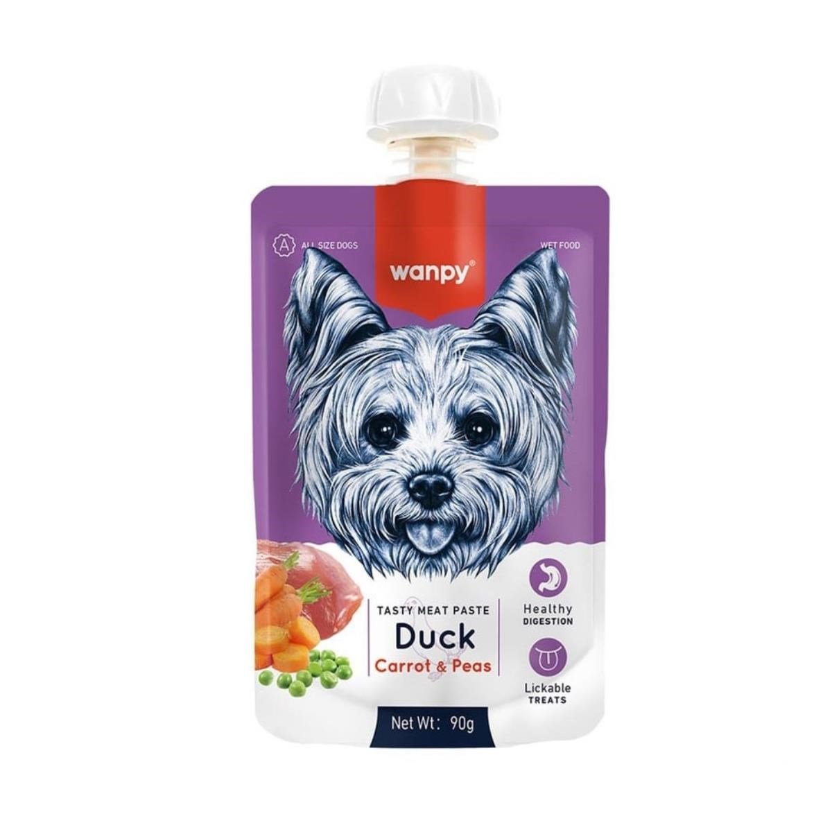 Wanpy Taze Ördekli & Havuçlu Köpek Et Ezmesi 90 gr