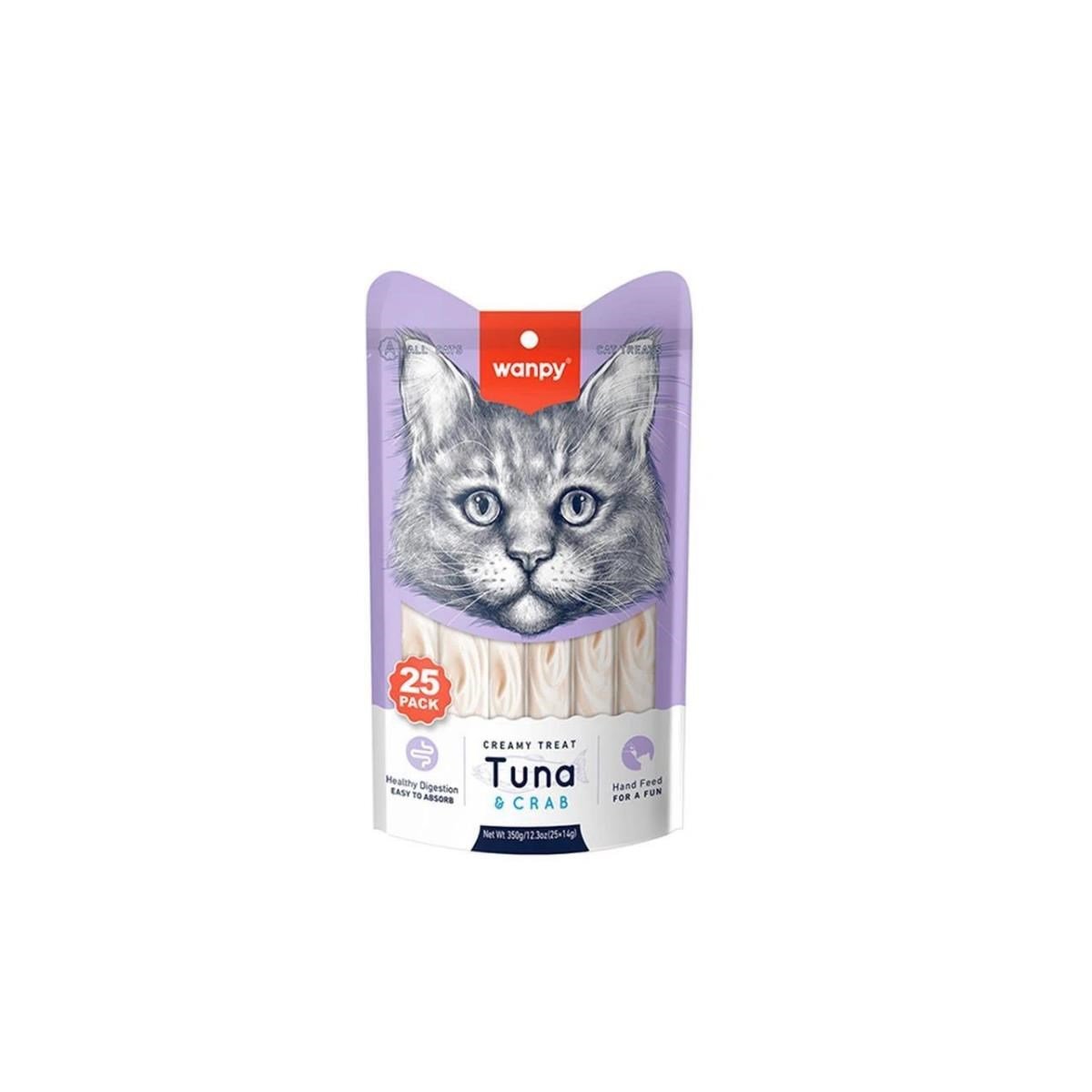 Wanpy Ton Balıklı ve Yengeçli Krema Kedi Ödülü 25x14gr