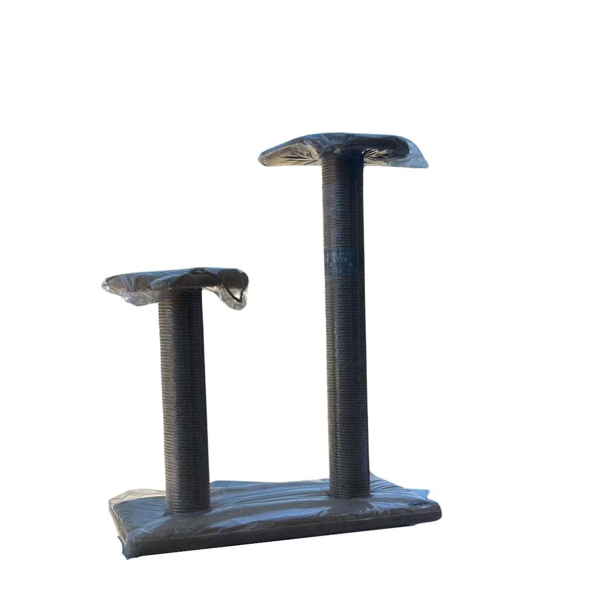 YEMCİPETSHOP ÇİFTLİ KALIN BORULU KEDİ NANELİ ÜSTÜ OTURAKLI KEDİ TIRMALAMA TAHTASI