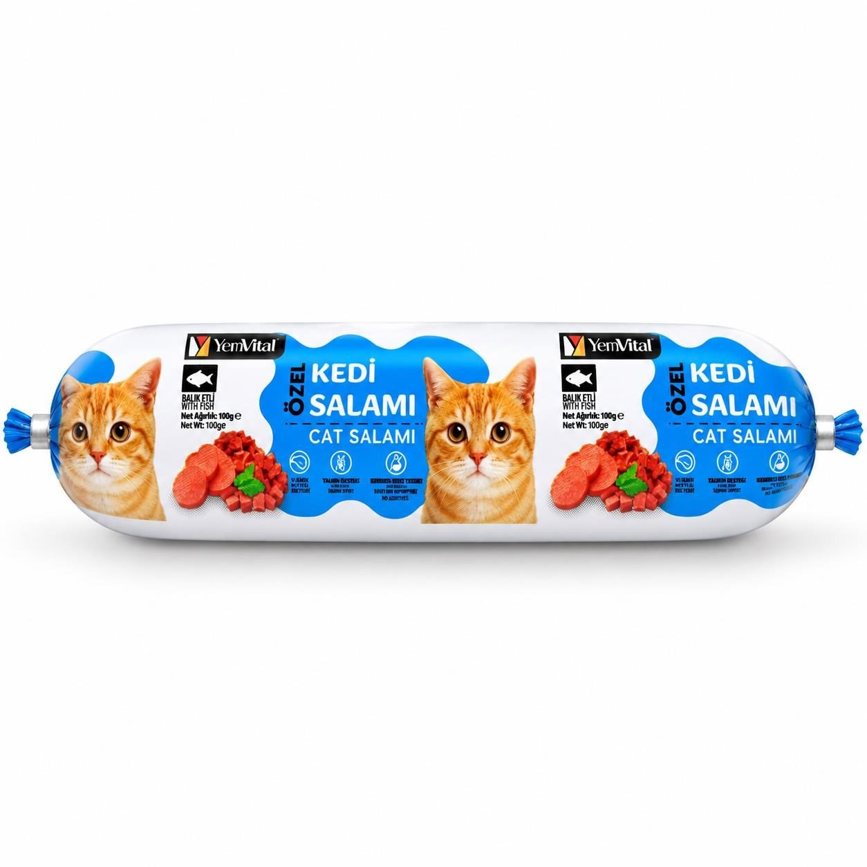 Yepvital Özel Balıklı Kedi Salamı 100 Gr