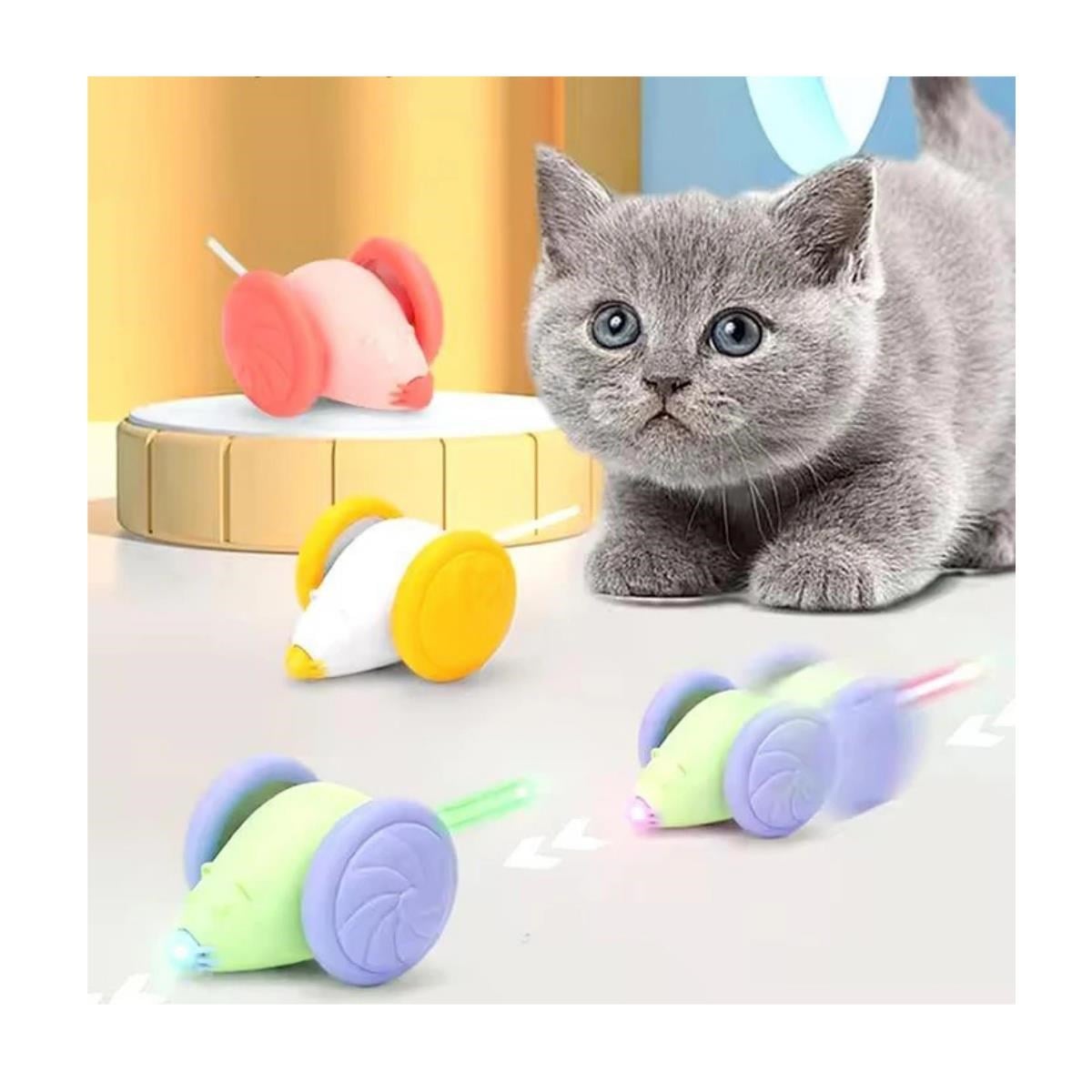 Zampa Fare Şeklinde Şarjlı Hareketli Kedi Oyuncağı 9cm