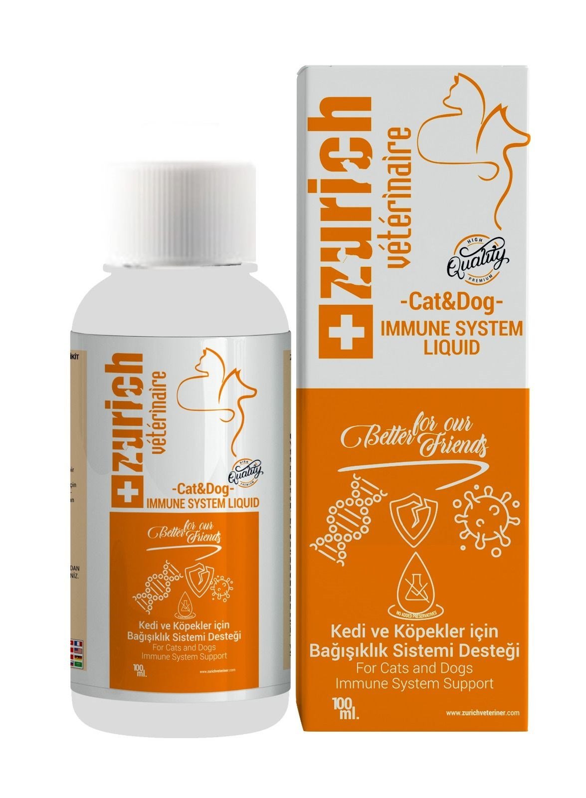 ZURİCH KEDİ KÖPEK BAĞIŞIKLIK GÜÇLENDİRİCİ LİKİT 100 ML