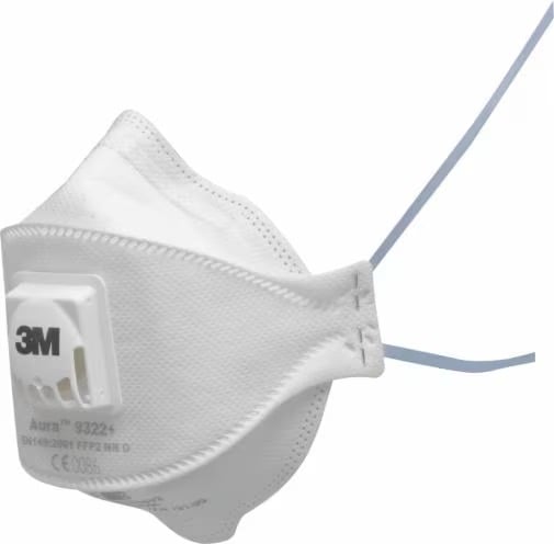 3M Aura™ Partikül Solunum Maskesi, FFP2, Valfli, 9322+
