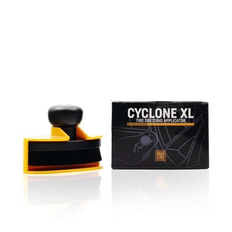 Work Stuff CYCLONE XL – Lastik Parlatıcı Uygulama için Büyük Fırça ( Saklama Kabı ile Birlikte )