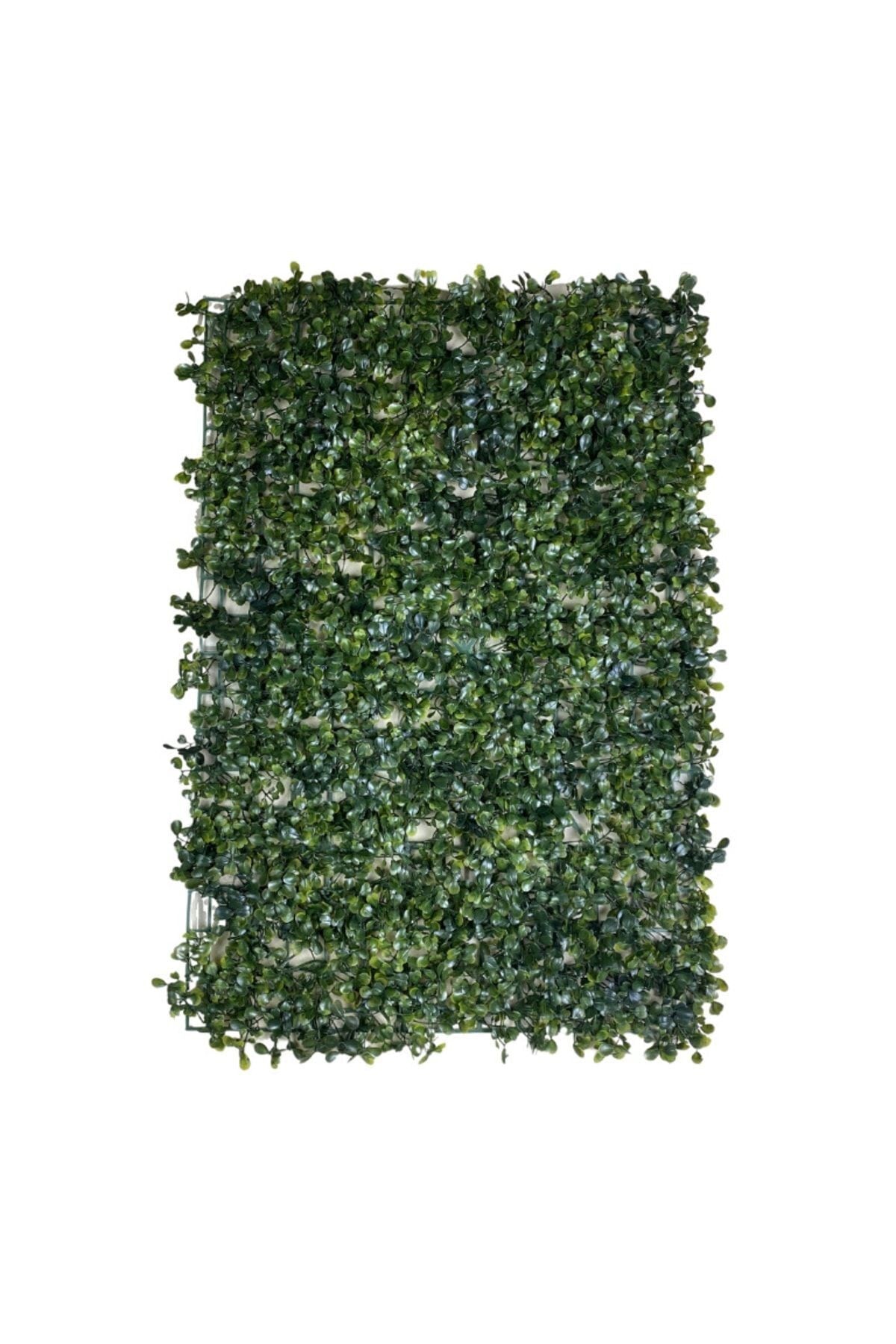 5'li Yapay Çiçek Duvar Kaplama Panel Şimşir Tabaka 40x60 Cm