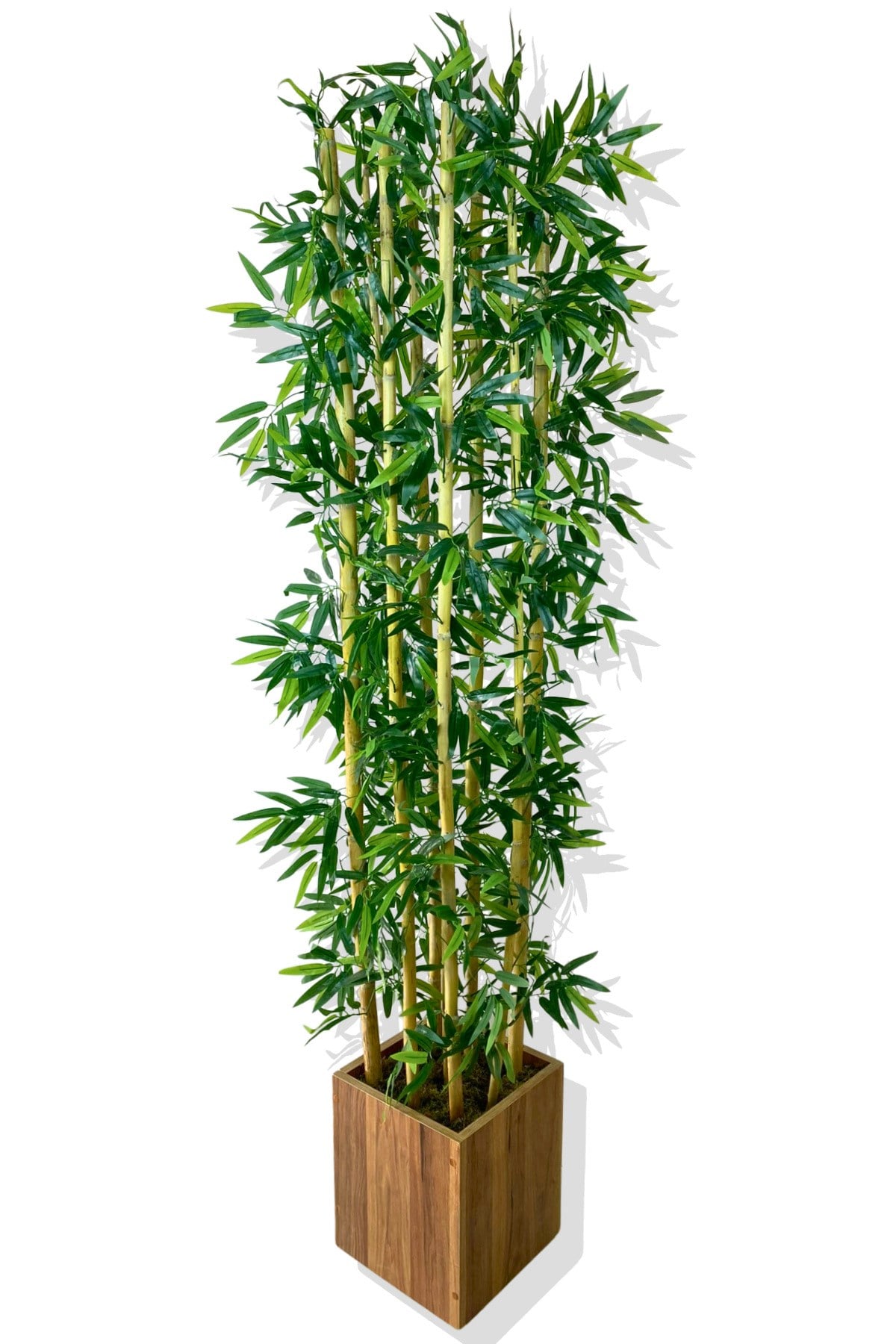 Bambu Yapay Ağaç 200 Cm 9 Adet Ahşap Saksıda