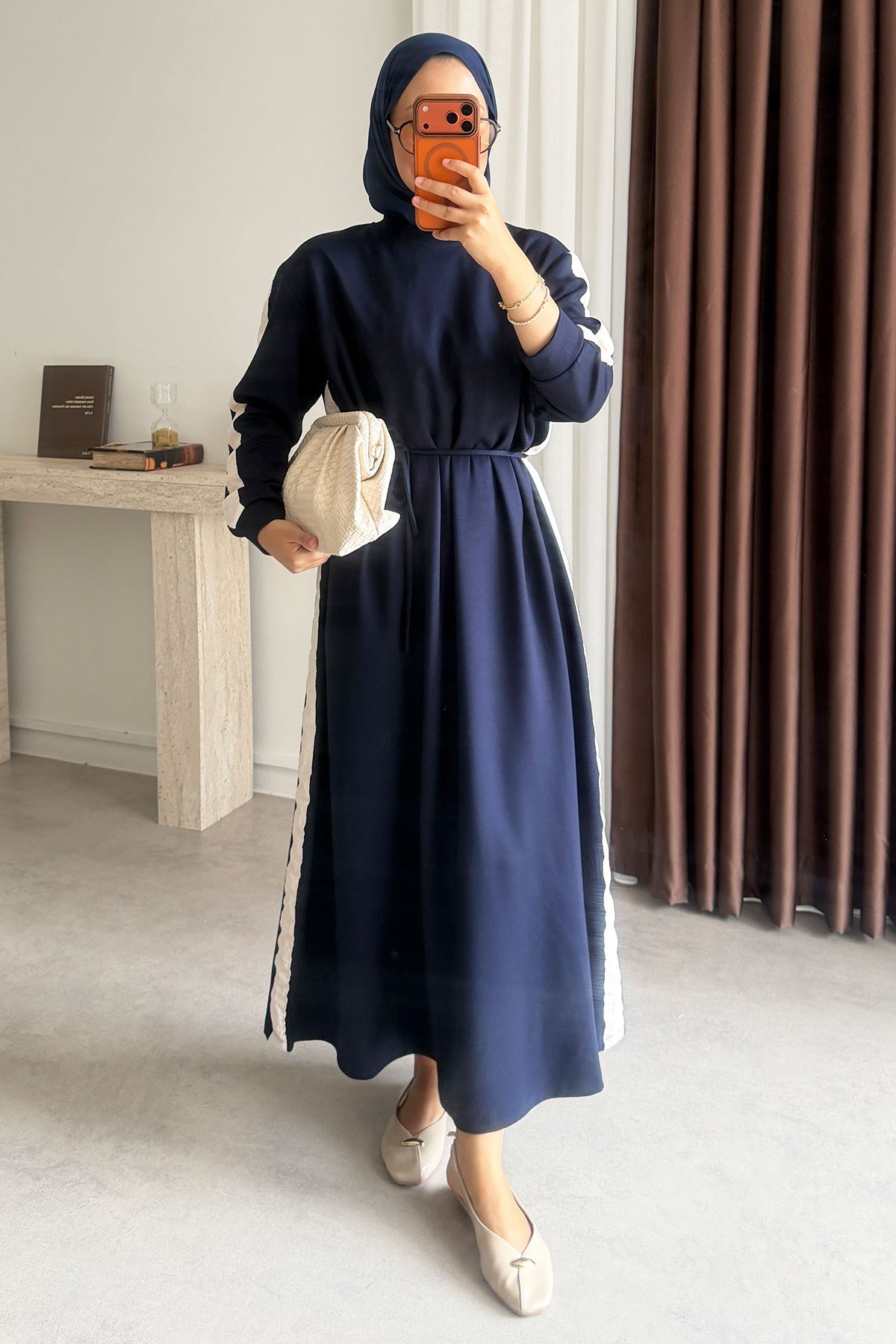 Garnili Oysh Elbise - Lacivert